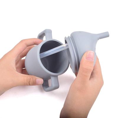 China 150ml Elephant Sippy Cup 100% Silicone Sippy Cup With Straw for sale