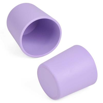 China Purple Infant Training Cup Kids Silicone Cup For 0-12 Months Babies for sale
