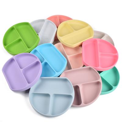 China Placa de silicona dividida libre de BPA resistente al calor a las microondas en venta