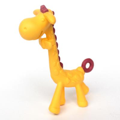 China OEM ODM brinquedo de dentadura de borracha logotipo personalizado girafa Teether à venda