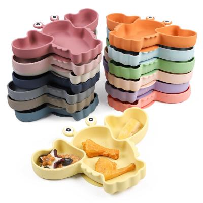 China Placa de alimentación de la langosta de silicona de microondas segura para bebés y niños Placas de silicona en venta