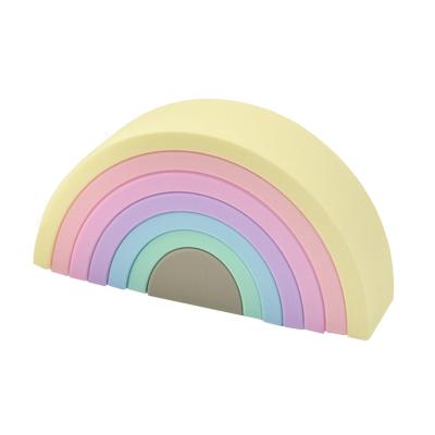 China Regenboog Silicone bouwsteen Flexibel speelgoed Voor 0-12 maanden Baby's Aanpasbare kleuren Te koop
