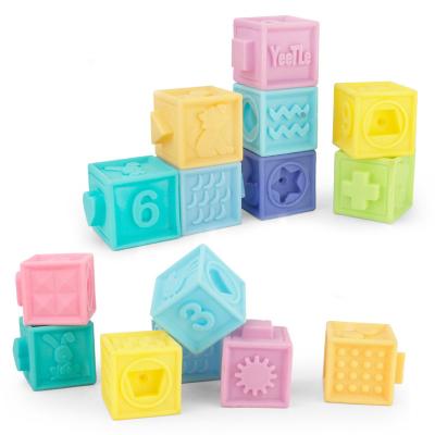 China Bloque de construcción de juguetes de silicona para bebés Para 0-12 meses Rango de edad Color personalizado en venta