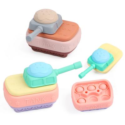 China Safe Food Grade Soft Silicone Teether Teething Pain Relief Toy in Retail Box Soft And Durable for sale