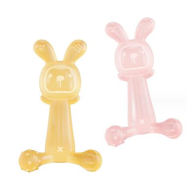 Chine Customized Logo Soft Silicone Teether for Babies Safe Food Grade Relief in Retail Box à vendre