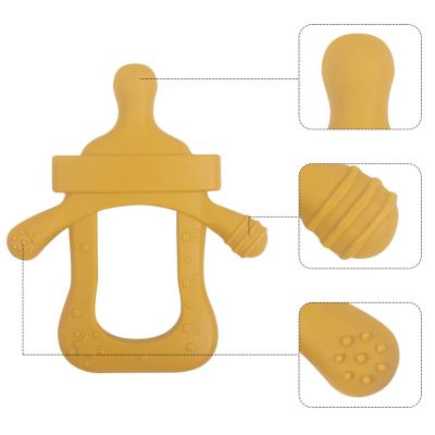 China Custom Logo Baby Molar Toy Silicone Baby Teether Safe Food Grade Retail Box Design for sale