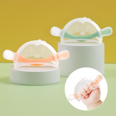 China Custom Logo Silicone Teether Acceptable OEM/ODM Teething Toy Babies Retail Box Package for sale