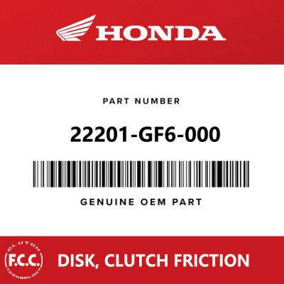 China FCC Genuine Clutch Plate Lining for Honda TMX 155, TMX 125 ALPHA, 22201-GF6-000 for sale