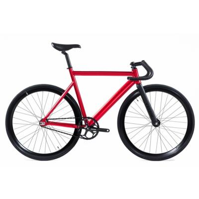 China Track 6 Matte Red Alloy Single Speed Road Cycles Bicycle Fixie for sale