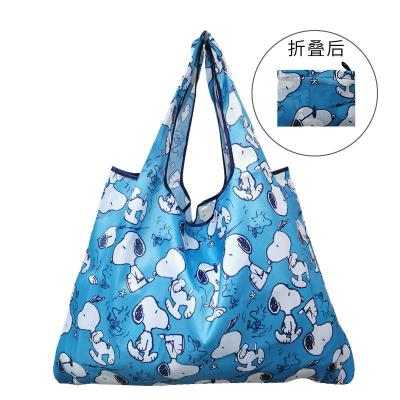 China ISO Blue Snoopy Canvas Tote Bag Oxford Ladies Shoulder Tote Bag Custom Logo for sale