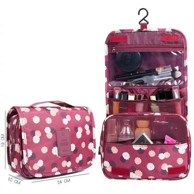 China 300D 420D PVC Makeup Travelling Storage Bag Rose Red Waterproof Toiletry Bag for sale