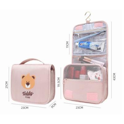 China Hanging Transparent Clear PVC Cosmetic Makeup Bag With Dividers Zipper for sale
