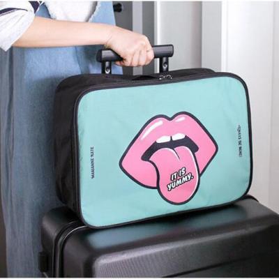 China Lip Print Transparent PVC Travelling Storage Bag Promotional Gift for sale