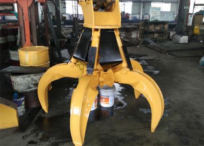 China Hydraulic Orange Peel Grab Bucket 0.57 Cum Closed Volume 100-200L/Min Grab Flow for sale