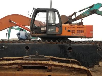 China Dredging Works Amphibious Pontoon ,  Undercarriage Parts With Spud Pile for sale