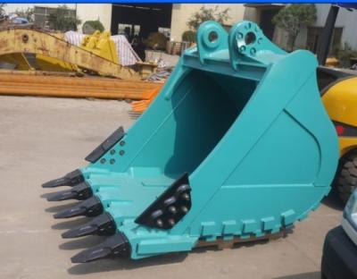 China 40mm Q345B Excavator Rock Bucket , Excavator Bucket Attachments Hardox400 Cutting Edge for sale