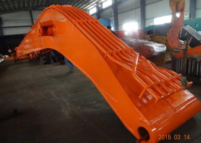 China Orange Long Reach Excavator Booms Heavy Duty Larger Work Range With Lamp Bracket for sale