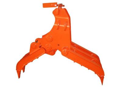 China Hitachi Orange Q345B NM400 Excavator Thumb Grab for sale