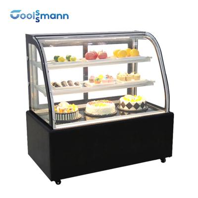 China Pastry Cake Display Cooler Foam Polyurethane Insulation Cabinet Fridge Fan Cooling for sale