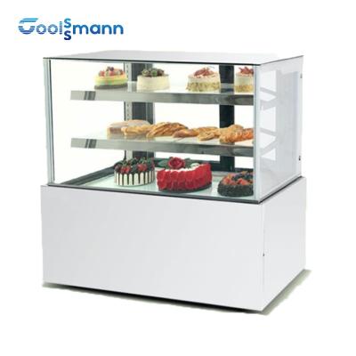 China Bottom Mounted Cake Showcase Refrigerator Pastry Glass Display Cabinet for sale