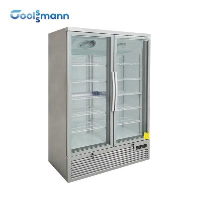 China Vertical Glass Door Freezer Electrically Heated Fog Removing 810L Upright Refrigerator for sale