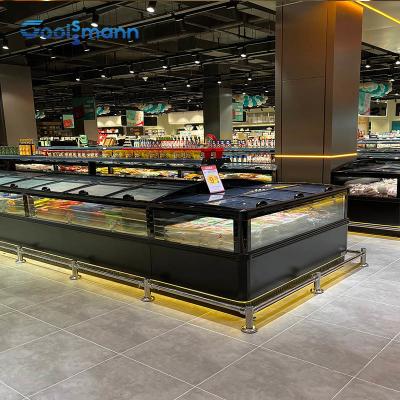 Chine Congélateur commercial de coffret d'étalage de supermarché 820L avec l'unité de réfrigération à vendre