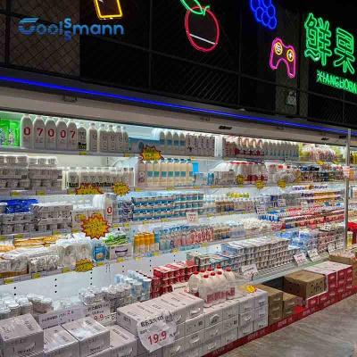 Chine Le réfrigérateur 1900L d'affichage de supermarché de plate-forme ouverte automatique dégivrent la taille de 2. 05m à vendre