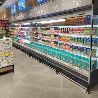 China Automatic Defrost Refrigerated Display Showcase , 1200L Open Chiller Fridge for sale