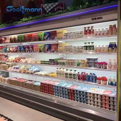China das camadas ajustáveis mais frias abertas do supermercado de 800L Multideck exposição vegetal à venda