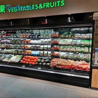 China Fruit Vegetable Refrigerated Display Cabinet Air Curtain 912 - 2352L for sale