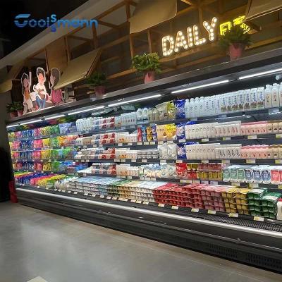Китай Под открытым небом холодильник занавеса, шкаф 2,2 холодильников дисплея супермаркета высоты метра продается
