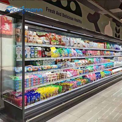 Китай Шкаф холодильника воздушного охладителя супермаркета Multi ровного охладителя открытой выкладки вертикальный продается