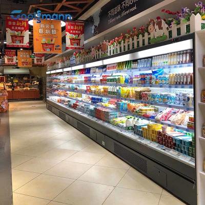 China Fruit Vegetable Refrigerated Show Case , 830L Supermarket Chilled Display Cabinet for sale