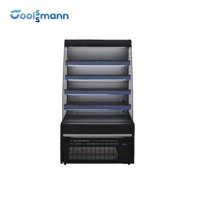 China Vertical Food Display Cooler , Air Curtain Open Display Refrigerator Cabinet 850L for sale
