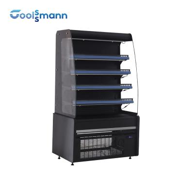 China Air Curtain Food Display Cooler 850L Hypermarket Refrigerated Cabinet Case for sale