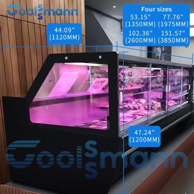 China There Are Four -2 ℃ Refrigeration Cabinet Bottom Of The Square Glass Service  Deli Chiller for sale