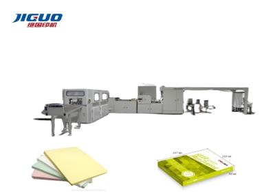 Chine Précision complètement automatique de JIGUO ZWJ-1100 haute quatre bobines Sheeter et chaîne d'emballage coupe de papier d'A4 et machine à emballer à vendre