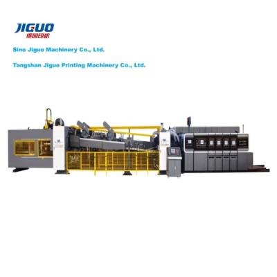 中国 Fully Automatic Corrugated Box Printing Folding Gluer High Speed 販売のため