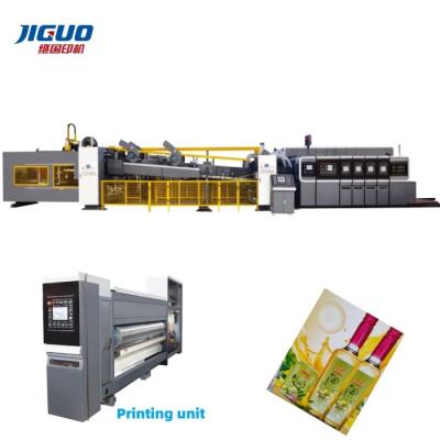China High Speed Flexo Printing And Slotting And Die Cutting Machine For Corrugated Box zu verkaufen