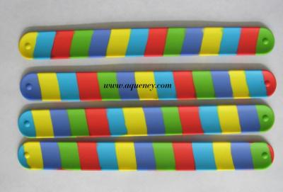 China Buy cheap silicone slap bracelet, silicone slap band, silicon Snap band with multi-color for sale