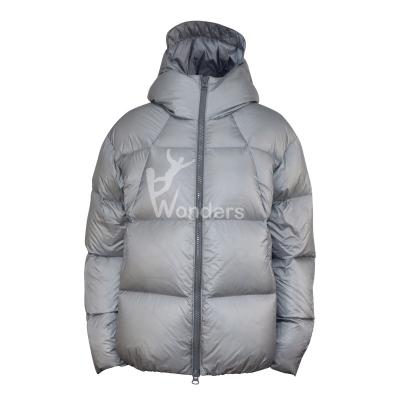 China Adult Long Sleeve Duck Down Hoodie Jacket 80/20 Water Resistant for sale