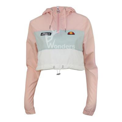 中国 OEM Women Windbreak Short Jackets Quarter Zip Pullover Waterproof Crop Sweatshirt 販売のため
