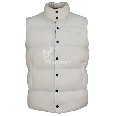 China Recycled Men's Knit Wool Padding Puffer Vest Long Sleeveless for sale