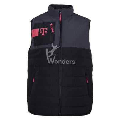 中国 Soft Men's Quilted Puffer Vest No Sleeve Bodywarmer Dyed 販売のため