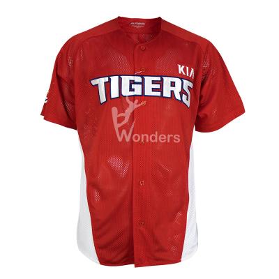 China Camiseta del béisbol del tamaño extra grande de la manga del cortocircuito del color del contraste de los hombres en venta