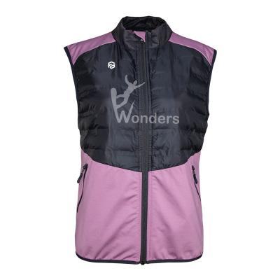 China Ladies Slim Sleeveless Padding Vest With Glued Woven for sale
