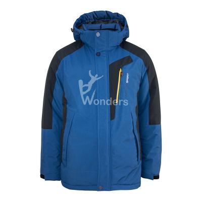 China Men'S Full Zip Waterproof Padding Ski Jacket Breathable for sale