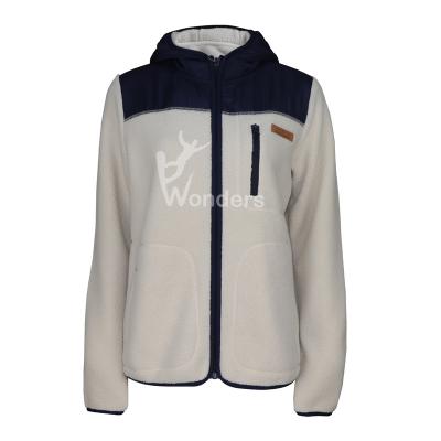 China Womens 100% Recycled Teddy Fleece Jacket Breathable for sale