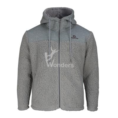 China El diseño híbrido de chaqueta de lana de sherpa 100% reciclado para hombres en venta