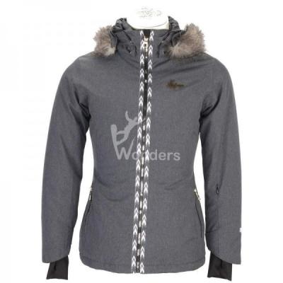China Breathable wasserdichter Sport Ski Jackets With Fake Fur Hood Custom Made zu verkaufen